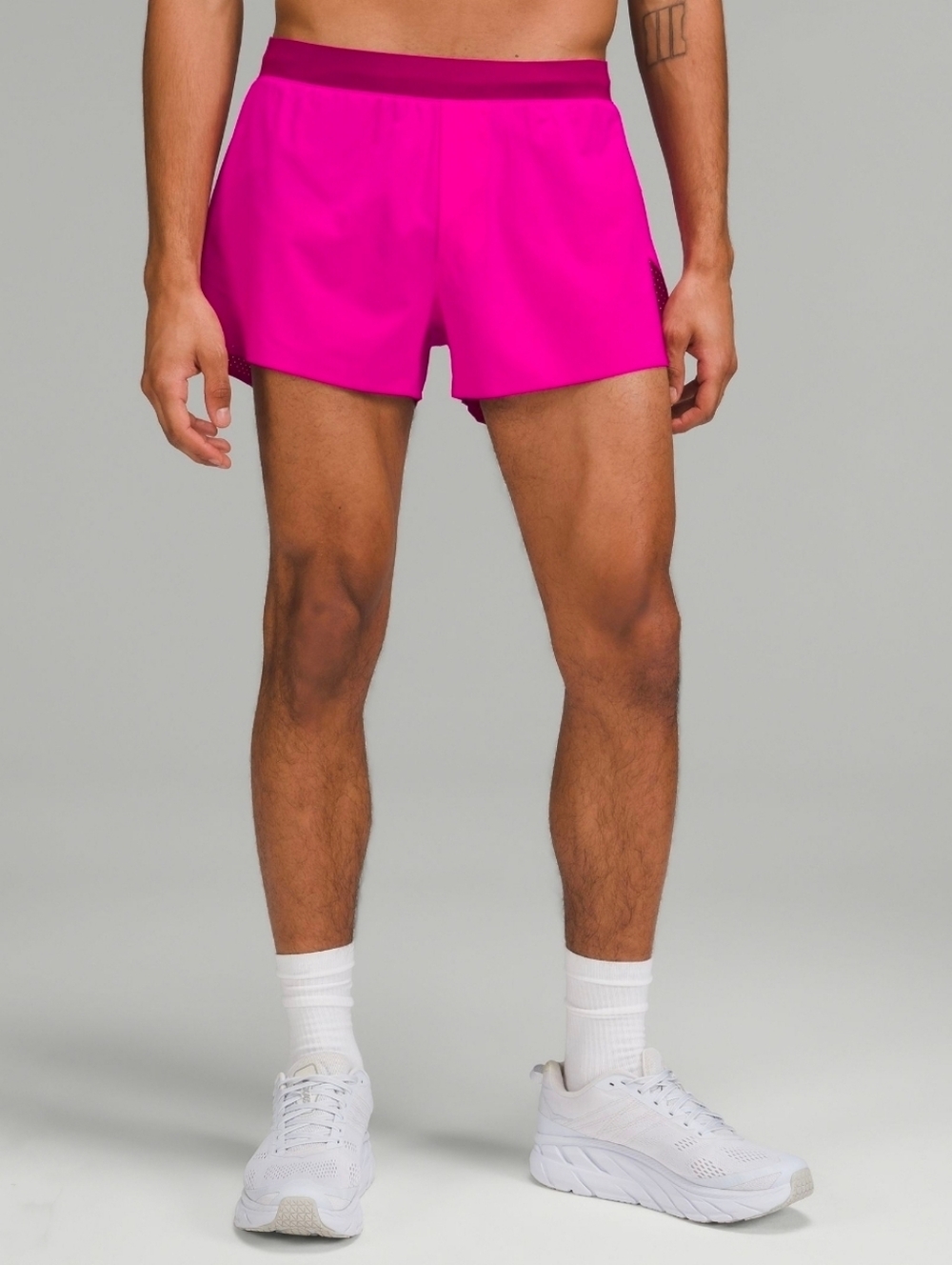 New Lululemon Pink Purple Mens Fast & Free 3" Reflective Shorts